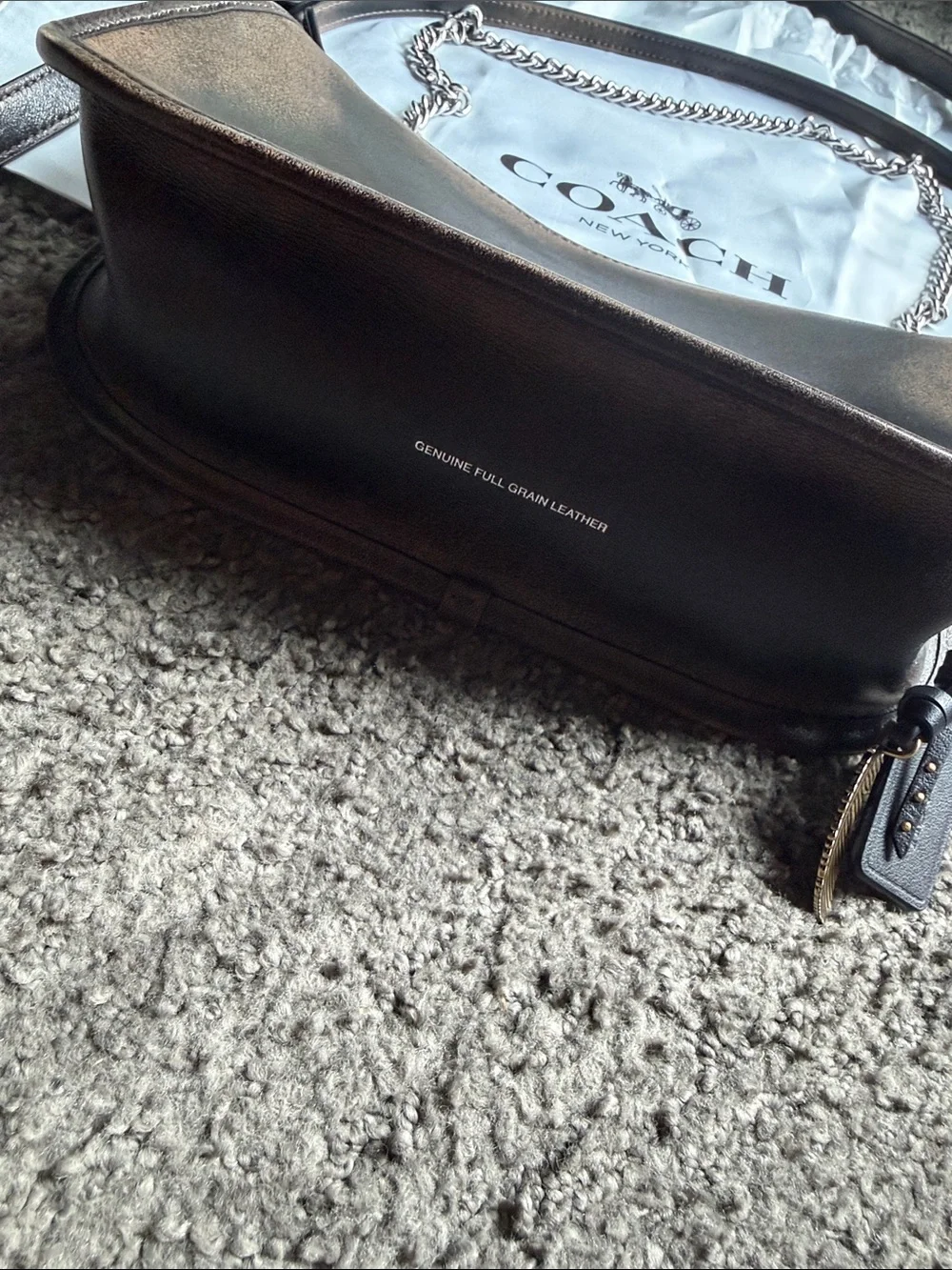 Coach Weaverly bag in loved leather with all 3 straps!